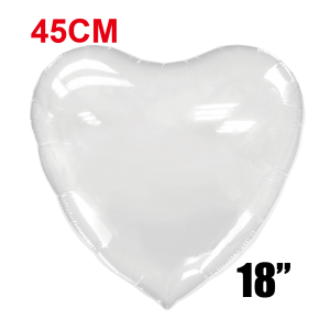 SAG-Clear Heart Shape 45 cm(18”) / Helium (10ct) , SAG-CH-10102 