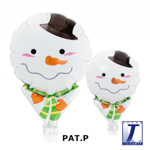 Upright Balloon 5"/ Printed_Shy Snowman (Non-Pkgd.), TK-UPB-I810563 