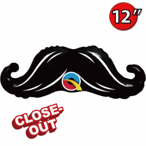 12" Foil Mini Mustache / Air-fill , QF12SI65052