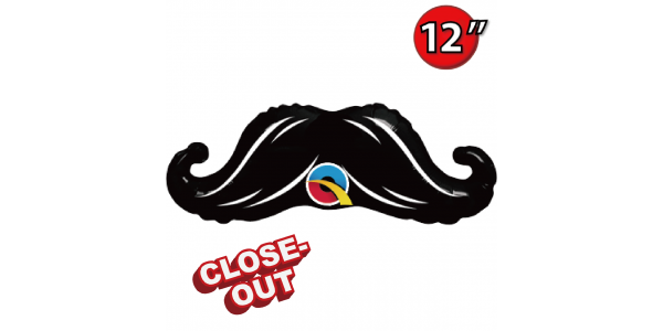 12" Foil Mini Mustache / Air-fill , QF12SI65052