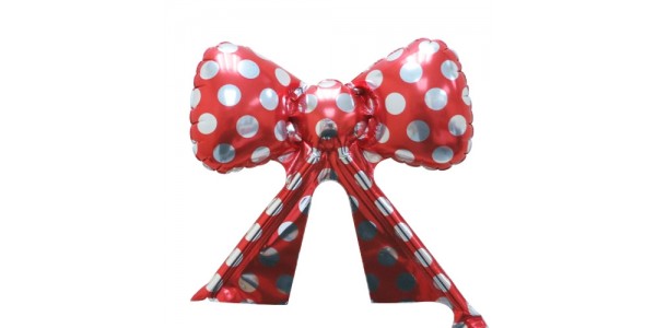 Foil - Mini Ribbon Polka Dot (Red w/Silver) / Air (non-pkgd.), TK-RB-22515