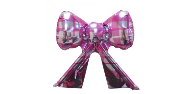 Foil - Mini Ribbon Checker (Magenta w/Silver)/ Air (non-pkgd.), TK-RB-22516