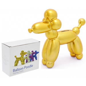 Balloon Dog Poodle 特式氣球擺設 - Money Bank 錢甖 _金色, MBH25013