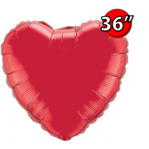 Foil Heart 36" Ruby Red (Non-Pkgd.), QF36HP12657 (3) _318