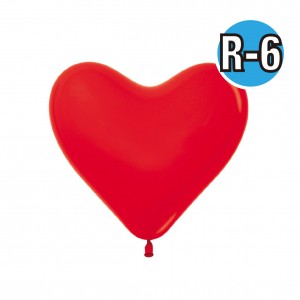 Heart 6" Std Red #015  (Fashion) ,  SL06HFS015