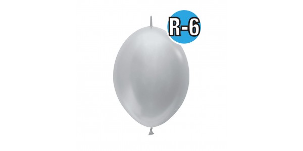 Link-O-Loon 6" Satin Sliver #481 ( Satin / Metallic ) ,  SL06LS481