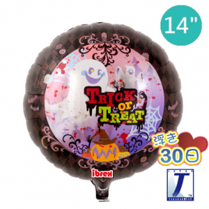 Ibrex Round 14" 圓型 Trick Or Treat Dark Night (Non-Pkgd.), TKF14RI319603