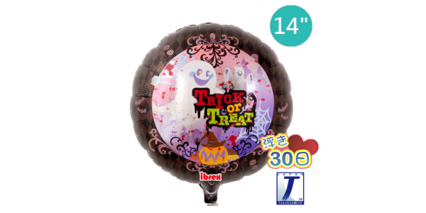 Ibrex Round 14" 圓型 Trick Or Treat Dark Night (Non-Pkgd.), TKF14RI319603